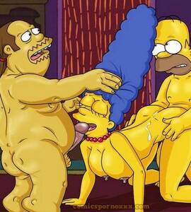 Manga - Homero y Marge Simpson Trio Porno con el Nerd de las Historietas - 8